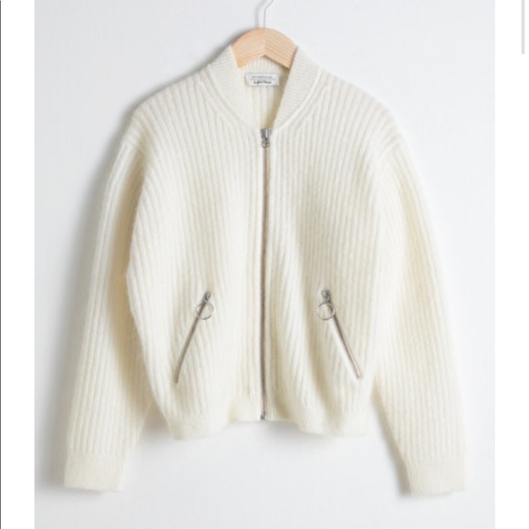 & Other Stories Sweaters - &Other Stories Wool Blend Knit Bomber